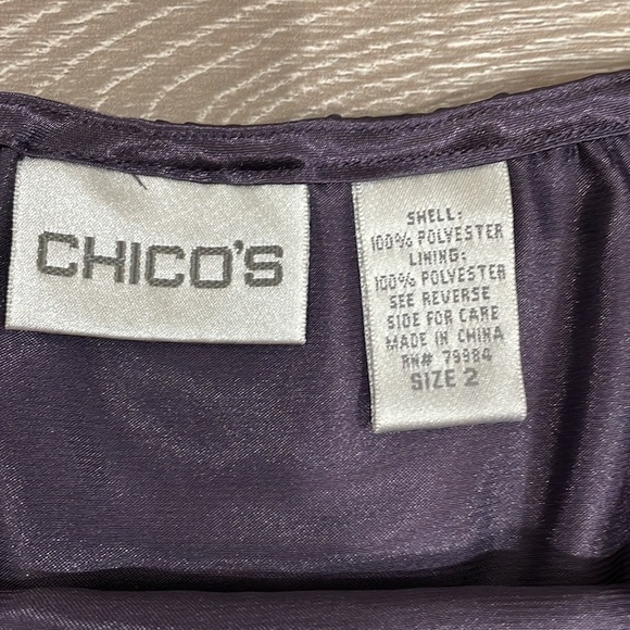 NWOT Chico’s Purple Polyester Silky Camisole Tank US L/12 (Chico’s 2) - Picture 11 of 12